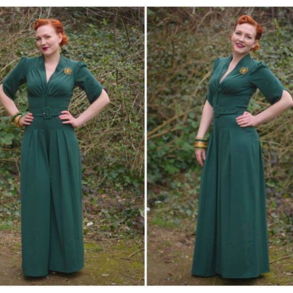 MISS CANDYFLOSS Pants - 💚MISS CANDYFLOSS GIGI-GIA 1940 RETRO CLASSIC STATEMENT PIECE JUMPER